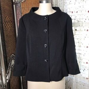 Axcess Black Button-Front Jacket